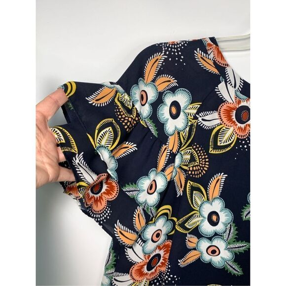 Ann Taylor Loft Women's Tropical Floral Blouse And Pant Set Multicolor Size 0 - Picture 6 of 10